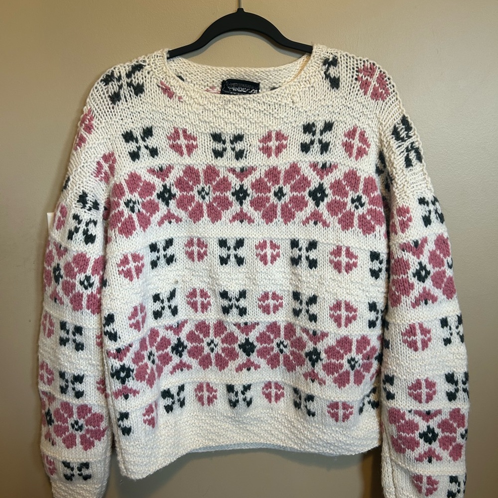 Vintage Cream Wool Sweater